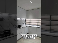 Desain modern lemari dapur berbentuk U