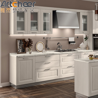 Beli Desainer yang tahan lama Lemari Dapur Melamin Kayu Padat Desain Italia untuk Rumah Modern pembuatan online