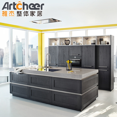 Beli American Style Klasik Kayu Padat Grey Shaker Dapur Lemari dalam Warna Abu-abu dan Putih pembuatan online
