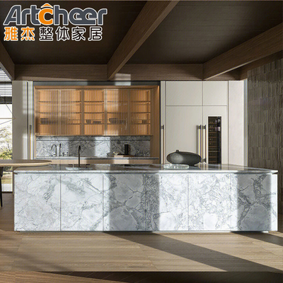 Beli Lemari Dapur Bergaya Modern dengan Laminasi Laminasi Oak Ringan dan Ukuran yang Dapat Dikustomisasi pembuatan online
