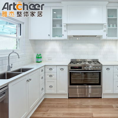 Beli Shaker Modular Kitchen Cabinets Modern Baca Untuk Mengumpulkan Desain untuk Lemari Amerika Mewah pembuatan online