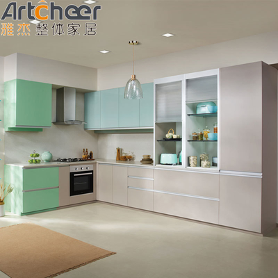Beli Lemari Dapur Modular dengan Laminated Bullnose Countertop Edge dalam Australia Putih pembuatan online