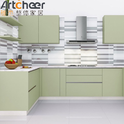 Beli Kabinet dapur berbentuk U langsung dengan karkas kayu lapis dan perawatan permukaan panel pintu lacquer pembuatan online