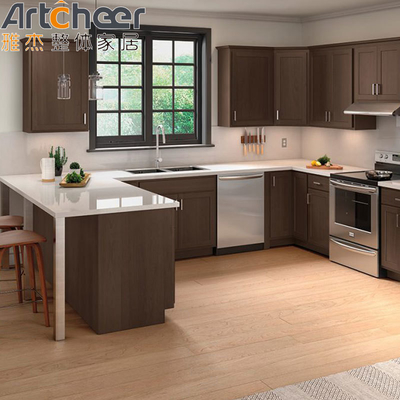 Beli American Style Shaker Design Lemari Dapur Kayu Padat Yang Harus Memiliki Rumah Modern pembuatan online
