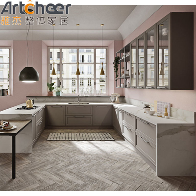 Beli Lemari Gaya Italia Lemari Dapur Kayu Padat dengan bahan E1 Kelas dan Original pembuatan online