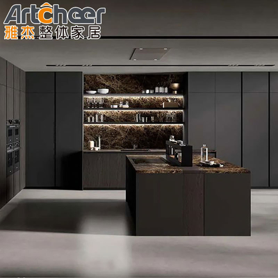 Beli Desain Lemari Dapur Gaya Impor Modular Pulau 2023 dengan Ketahanan Bahan MDF pembuatan online