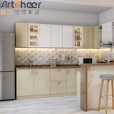 Beli Market Oak Frame dapur lemari desain bentuk u dengan Particleboard Pintu dan Organizer pembuatan online