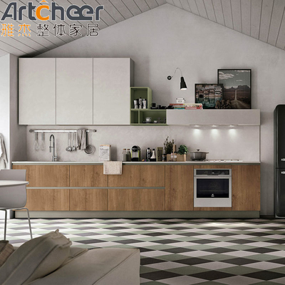Beli Warna yang disesuaikan Lemari Dapur Bergaya Modern dengan Konfigurasi Dasar Sink Pulau pembuatan online