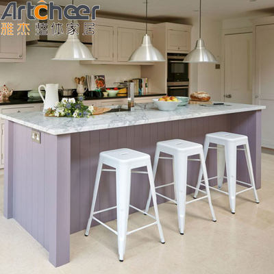 Beli Modern Matte Black Lacquer Kitchen Island Set dengan Desain Modular dan Plywood Pintu pembuatan online