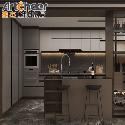 Beli Kabinet Dapur Maple Modern Dan Kabinet Dinding Set Modular / RTA Ukuran Disesuaikan pembuatan online