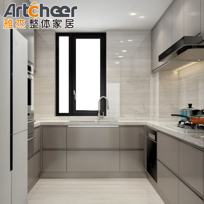 Beli Lemari Dapur Warna Putih Bergaya Modern dengan Matt Finish dan Wall Hang Design pembuatan online