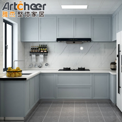 Beli Lemari dapur rak yang dapat disesuaikan dan laci dalam desain perabotan ek padat kontemporer pembuatan online