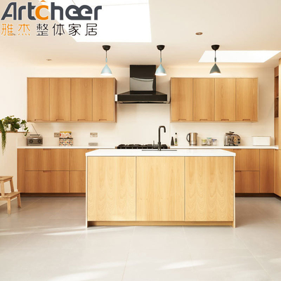 Beli Modular Vietnam PET Surface Finish Kabinet Dapur Disesuaikan Bahan MDF untuk Kesederhanaan Eropa pembuatan online