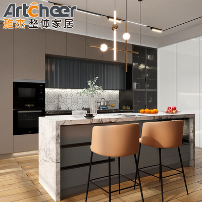 Beli Desain tradisional Lemari dapur tahan air dengan Radius Beveled Edge Countertop pembuatan online