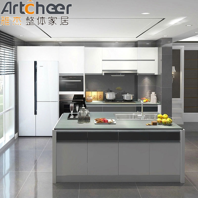 Beli Villa American Standar Lemari Dapur Gaya Sederhana dengan Roller Shutter dan Handle pembuatan online