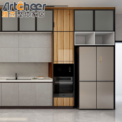 Beli Set lengkap lemari dapur gaya modern siap dirakit untuk perbaikan rumah pembuatan online