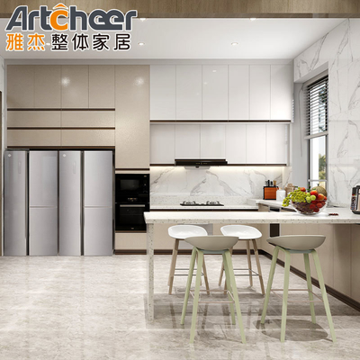 Beli Perabot dapur modern tahan lama Kamar kayu sudut dengan lemari kayu khusus pembuatan online