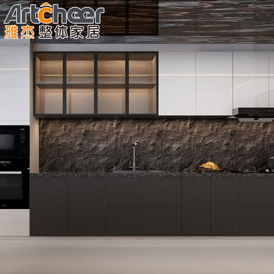 Beli Lemari Dapur Modular Desain Custom Gaya Amerika dengan Kayu Padat dan Kuarsa Atas pembuatan online