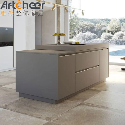 Beli Desain Furnitur Dapur Cerdas Lemari Dapur Khusus dengan Meja Pulau dan Kerangka Baja pembuatan online