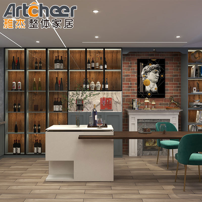 Beli Kabinet furnitur dapur berwarna khusus dengan desain solid shaker dan gaya modern pembuatan online