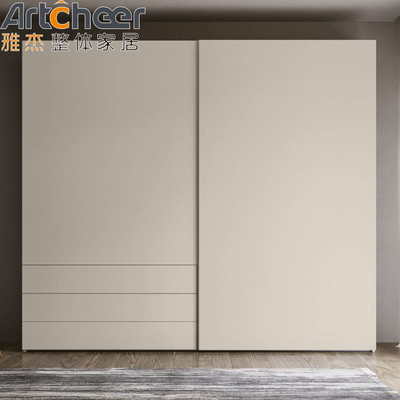 Beli Melamine Finish Plywood Carcase Gaya Minimalis Italia Pintu Lemari Geser untuk Kamar Tidur pembuatan online