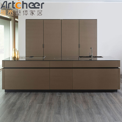 Beli Pvc Board Dapur Lemari Desain Modular dengan ukuran yang disesuaikan Quartz Stone Top pembuatan online