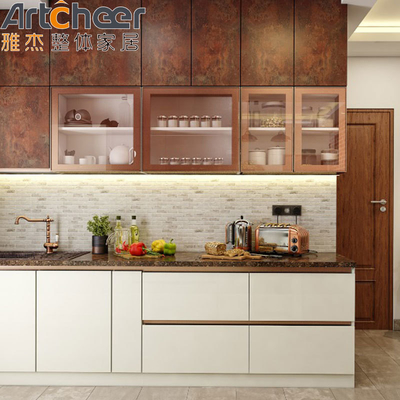 Beli Lemari Dapur Gaya Amerika Dengan Desain Kontemporer Dan Konstruksi Kayu Padat pembuatan online