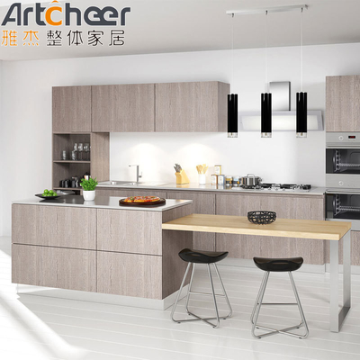 Beli Modulate Open Shelf Plywood Material Pintu Dapur Kabinet Furnitur untuk Hotel Apartemen pembuatan online
