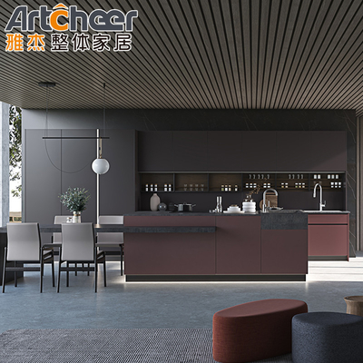 Beli Furnitur dapur Lemari modular dalam desain modern untuk Kontainer Villa House Warna Bodex pembuatan online