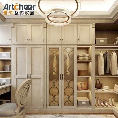 Beli Lemari Sudut Kayu Berbentuk I yang Bisa Disesuaikan dengan Finish Putih untuk Furnitur Kamar Tidur Saudi pembuatan online
