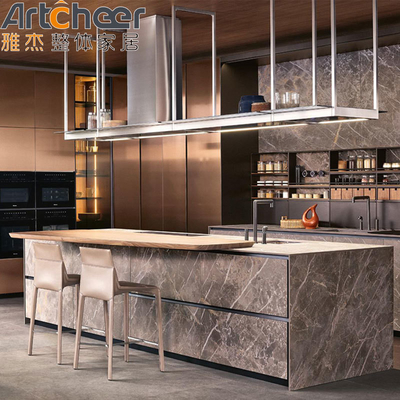 Beli Desain Modern Pintu Kaca Dapur Lemari dengan Lazy Susan Storage dan ukuran yang dapat disesuaikan pembuatan online