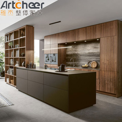 Beli Modern Kayu Mencari Veneer Oak Dapur Lemari dengan Aksesoris Hardware dan Desain pembuatan online