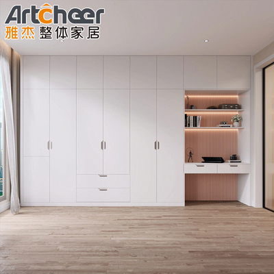 Beli Ruang Tidur yang Bisa Disesuaikan Kayu Padat Modern Lemari Pakaian Modular yang Bisa Diguncang Custom Walk in Wardrobe Cabinet pembuatan online