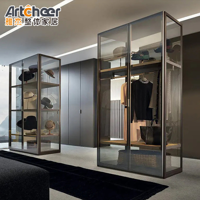 Beli Furnitur Kamar Tidur Desain Mewah Kerangka Aluminium Sistem Lemari Walk-in dengan Aksesoris pembuatan online