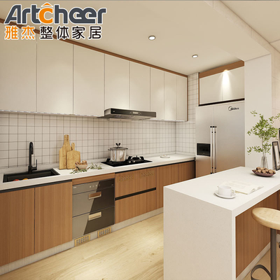 Beli Meningkatkan Dapur Anda dengan Laminated Bullnose Countertop Acrylic Kitchen Cabinet Set pembuatan online