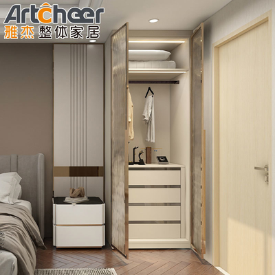 Beli Modern Stylish Walking Wall Kayu di Lemari Pemeliharaan Sistem Lemari untuk Desain Kamar Tidur pembuatan online