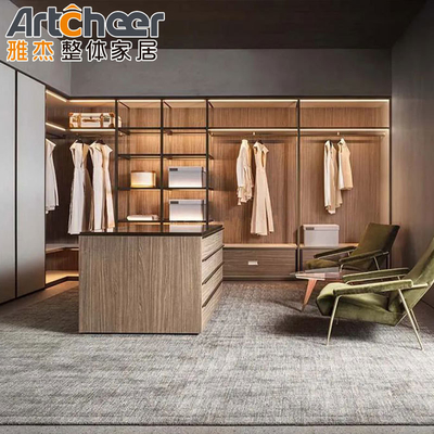 Beli Furnitur Kamar Tidur Gaya Desain Modern Kerangka Aluminium Kaca Rak Tutup untuk Lemari pembuatan online