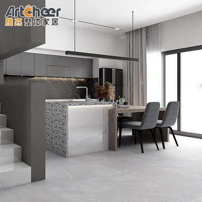Beli High Gloss Lacquer Dapur Lemari dengan Bentuk L Sinter Batu Meja Atas Warna Disesuaikan pembuatan online