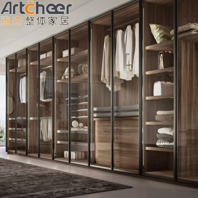 Beli Ruang Tidur Desain Walk In Lemari Pakaian Dengan Desain Modern Dan Aluminium Frame Pintu Kaca pembuatan online