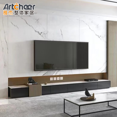 Beli Furnitur ruang tamu yang disesuaikan Stand TV tradisional dengan meja batu sinter pembuatan online