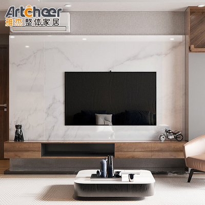 Beli PANEL Gaya Kayu Meja Teh Set Kabinet TV Dengan Warna Disesuaikan Dan Desain Kabinet Belakang pembuatan online