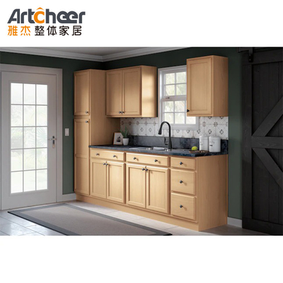 Modus Modern yang awet Lemari Shaker Kecil Custom Set Dengan Sink Kayu Solid Desain Amerika