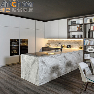 Furnitur Dapur Warna Disesuaikan L Bentuk Lemari Dapur untuk Desain Interior Modern