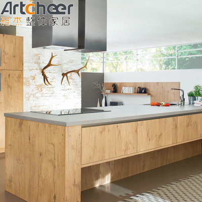 Customized Warna Plywood Dapur Lemari Front Di Kayu Putih Laminasi Desain Modern Bergaya