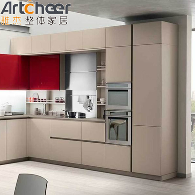 Kabinet Dapur Berwarna Disesuaikan Kayu Padat Mengumpulkan Laminasi Desain Vantage di Pameran