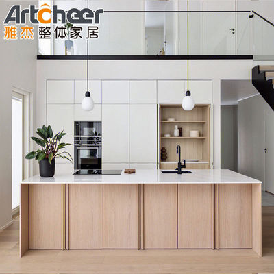 Kabinet dapur Perabot dapur Kayu padat Desain lemari penyimpanan untuk dapur kecil