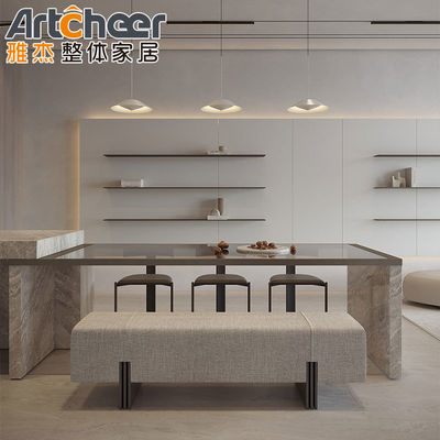 Custom Size Solid Wood Luxury Design Rumah Dapur Lemari dengan Full Bullnose Countertop