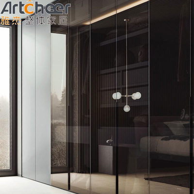 Sesuaikan Ukuran Pintu Genggaman Kayu Ruang Tidur Wardrobe Desain untuk Pasar Eropa di Kayu