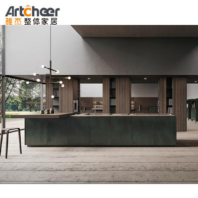 L Bentuk Desain Pulau Modular Dapur Lemari Fungsional