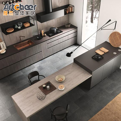 Lemari Dapur Aluminium Warna Disesuaikan Dengan Meja Dan Meja Makan